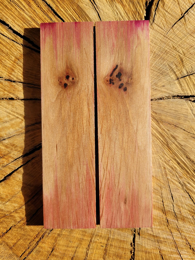 Plaquettes de manche en bois de noisetier