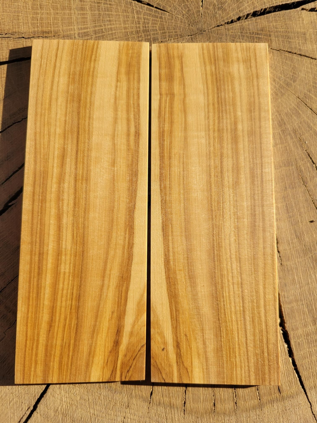 Plaquettes de manche en bois d'olivier